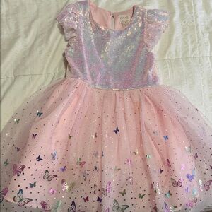 Glittery Pink Butterfly Kids Costume
